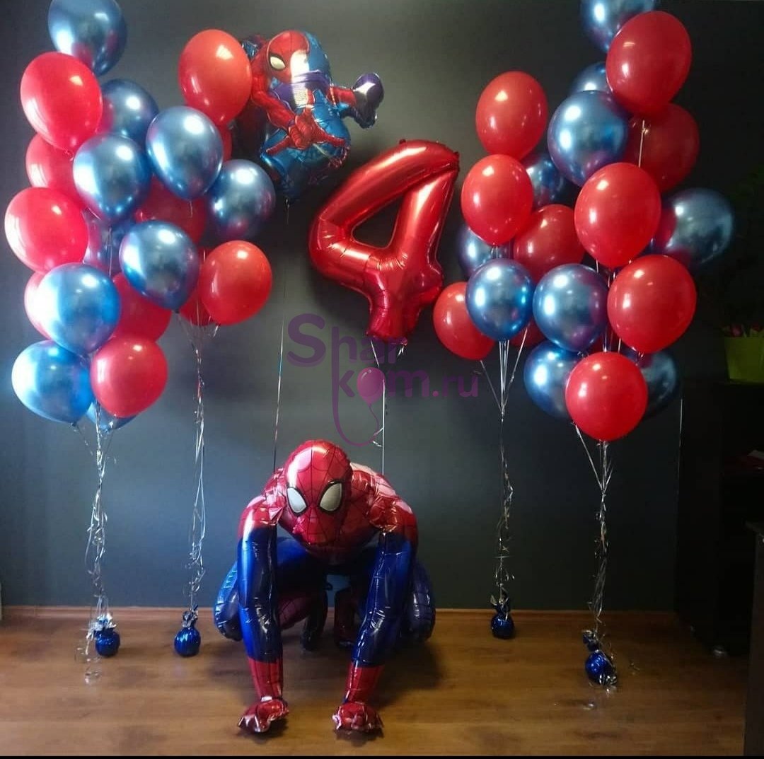 Композиция из шаров "Человек паук Супер Комбо"