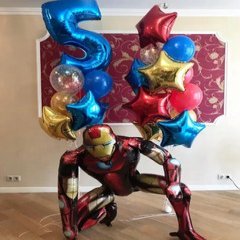 Композиция из шаров "Железный человек на 5 лет"