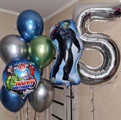 Композиция из шаров "Халк на 5 лет"