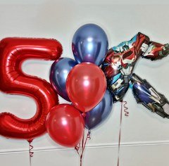 Композиция из шаров "С трансформером на 5 лет"