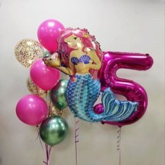 Композиция из шаров "Русалка на 5 лет"