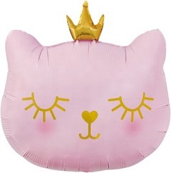 Фигура "Котенок с короной", розовый, 66 см