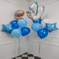 Композиция из шаров "Аист принес нам мальчика"