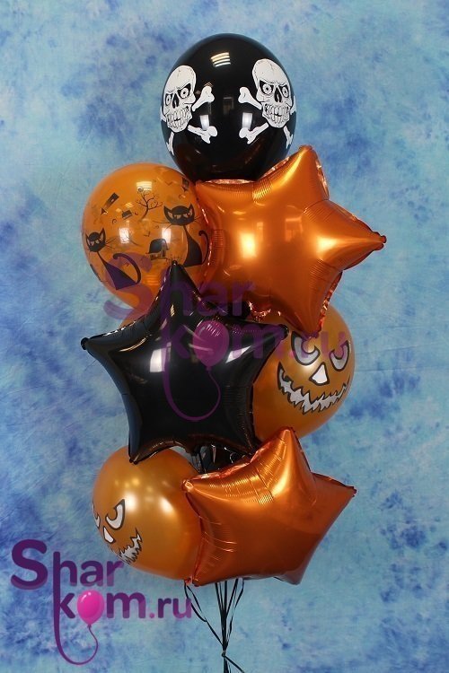 Композиция из шаров "Хэллоуин фонтан 2"