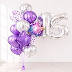 Композиция из шаров "Супер сет на 15 лет"