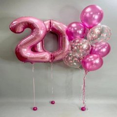 Композиция из шаров "На 20 лет с любовью"