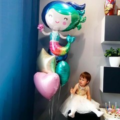 Фонтан из шаров "Мини с русалочкой"
