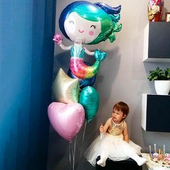Фонтан из шаров "Мини с русалочкой"
