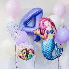 Композиция из шаров "Нежная с русалочкой"