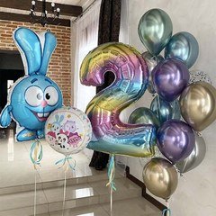 Композиция из шаров "Крош в хроме"