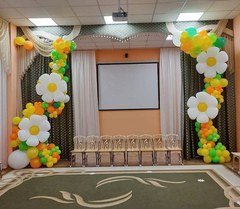 Оформление "Гирлянда с ромашками"