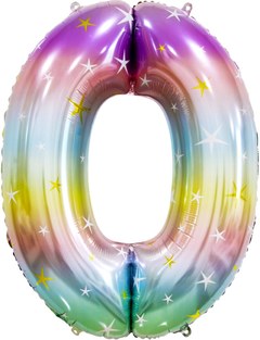 Цифра "0" Радужные искры
