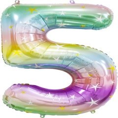 Цифра "5" Радужные искры