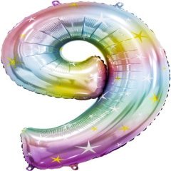 Цифра "9" Радужные искры