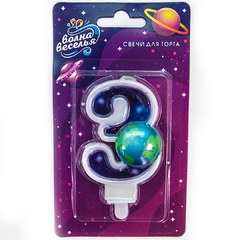 Свеча Цифра "3" Космос