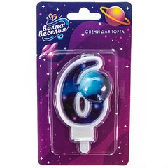 Свеча Цифра "6" Космос