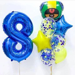 Композиция из шаров "На 8 лет с Леоном"