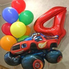 Композиция из шаров "Яркая со Вспышем"