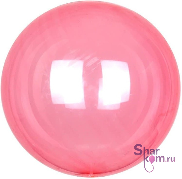Шар "Сфера 3Д Деко Бабл (Deco Bubble)" (Красный), кристалл
