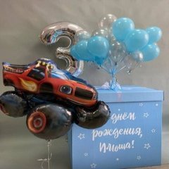 Коробка с шарами Сюрприз "Нежная со Вспышем"