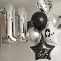 Композиция из шаров "Уэнсдей на 11 лет"