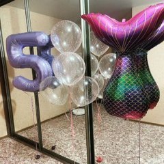 Композиция из шаров "Хвост русалочки"