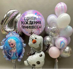 Композиция из шаров "Стеклянный агат и Эльза"