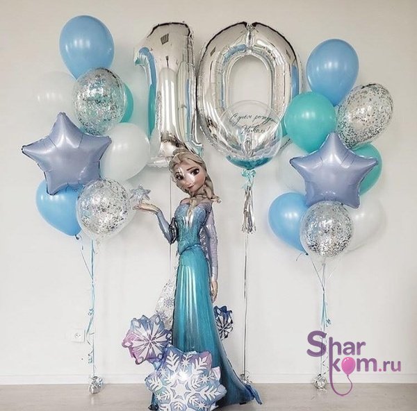 Композиция из шаров "С Эльзой на 10 лет"