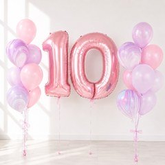 Композиция из шаров "Нежное 10-летие"