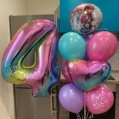 Композиция из шаров "Холодное сердце радуга"