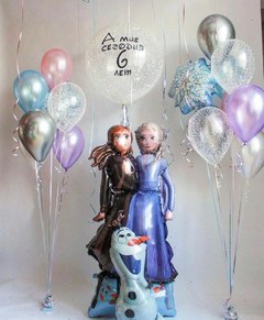 Композиция из шаров "Холодное сердце на 6 лет"