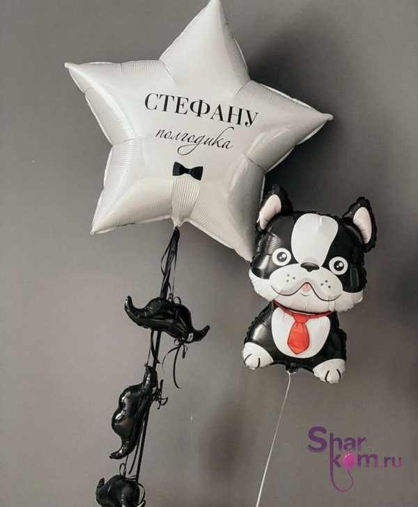 Композиция из шаров "Бульдожка"