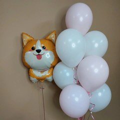 Композиция из шаров "Нежность с корги"