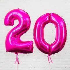 Фольгированная цифра "20"