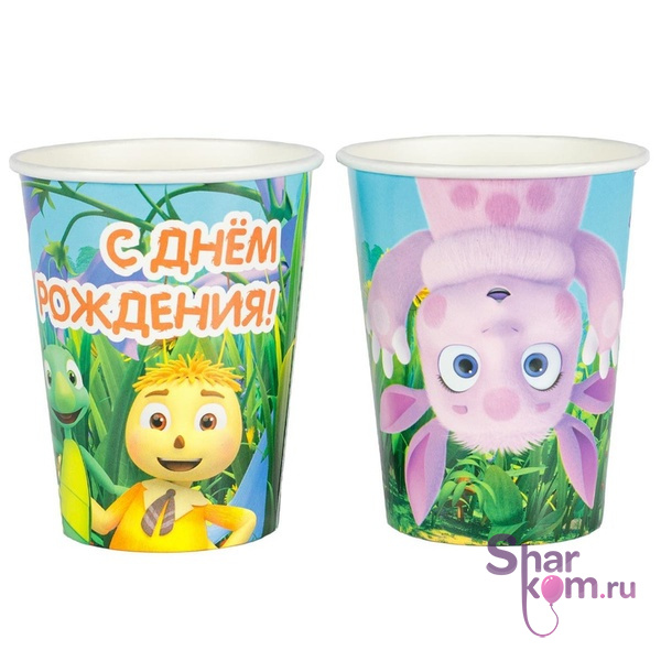 Стаканы "С ДР Лунтик"