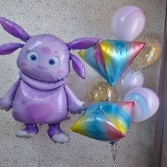 Композиция из шаров "Лунтик и волшебная пыльца"