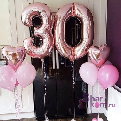 Композиция из шаров "30 лет Пинк"