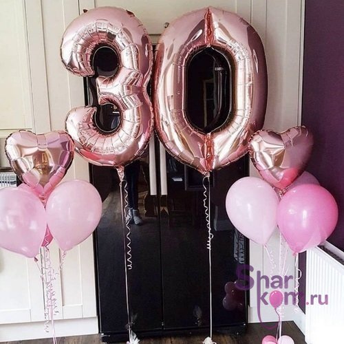 Композиция из шаров "30 лет Пинк"