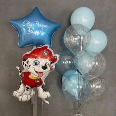 Композиция из шаров "Классный Маршал и шары кристалл"