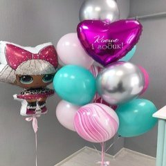 Композиция из шаров "Куколка на 1 годик"