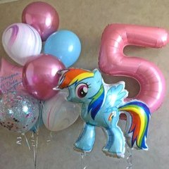 Композиция из шаров "Пони на 5 лет"