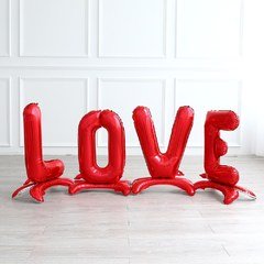 Набор шаров-букв "Любовь" (LOVE), на подставке