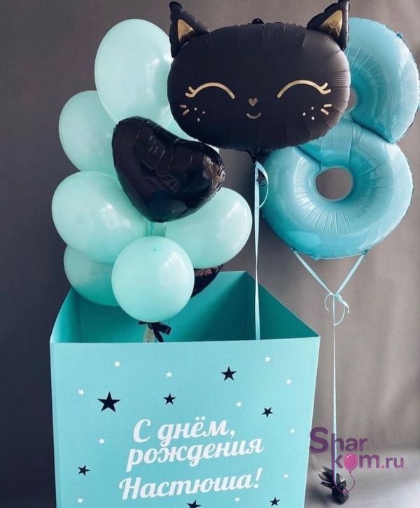 Коробка с шарами Сюрприз "Кошачья мята"
