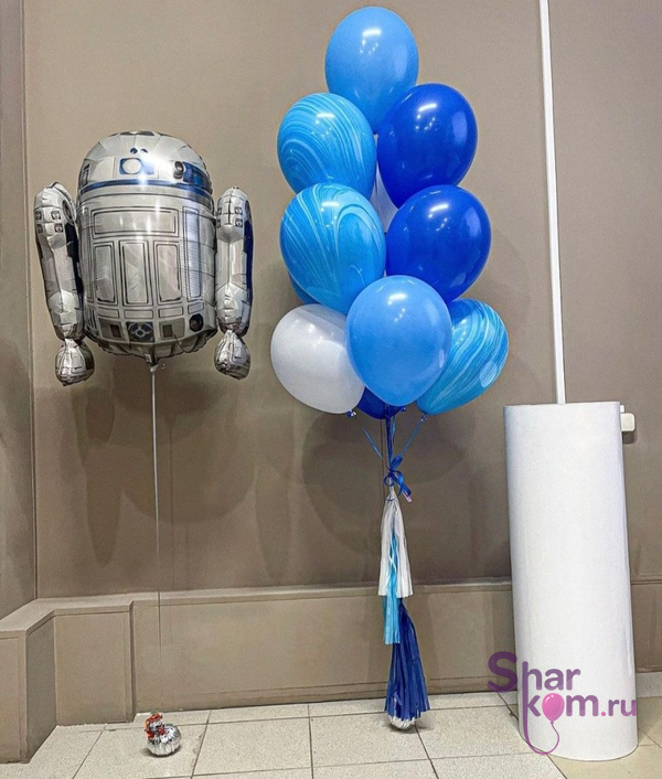 Композиция из шаров "Робот R2d2"