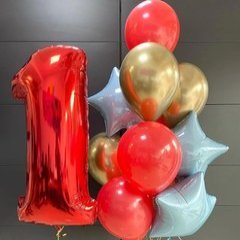 Композиция из шаров "Красный сет"