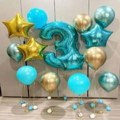 Композиция из шаров "Тиффани на 3 года"