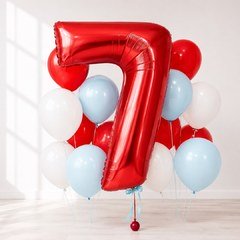 Композиция из шаров "Красная на 7 лет"