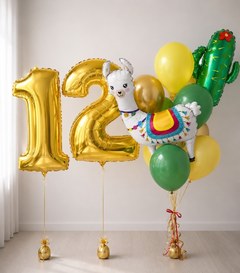 Композиция из шаров "Лама на 12 лет"