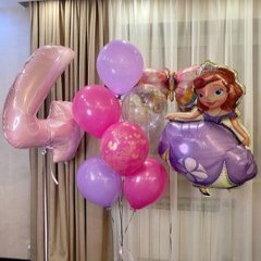 Композиция из шаров "Принцесса София и бабочка"
