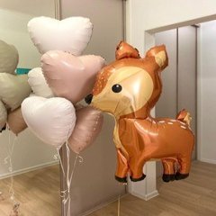 Композиция из шаров "Олененок и сердца"